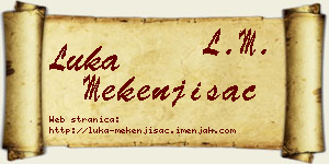 Luka Mekenjišac vizit kartica